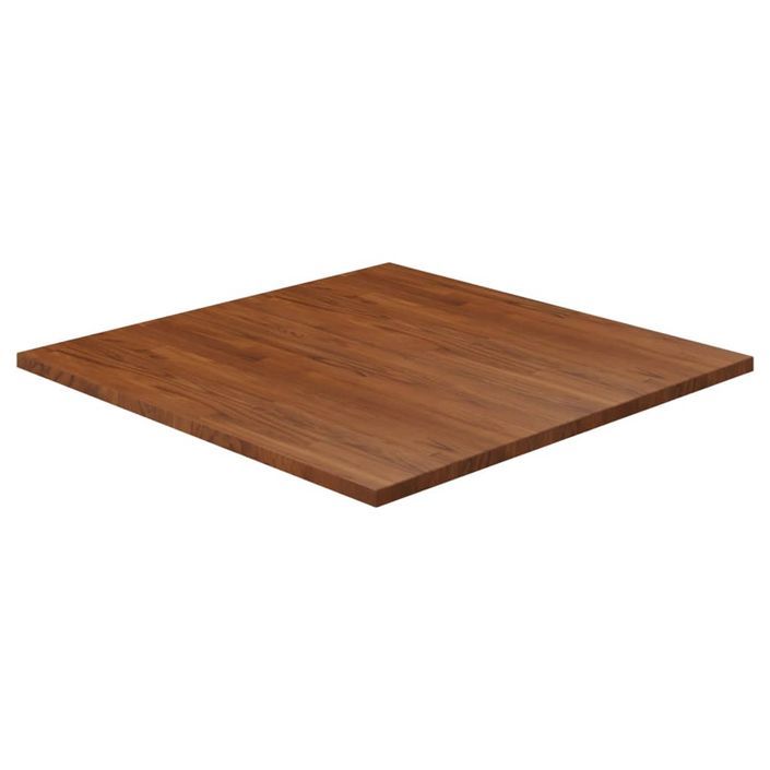 Dessus de table carré Marron foncé90x90x2,5cm Bois chêne traité - Photo n°1