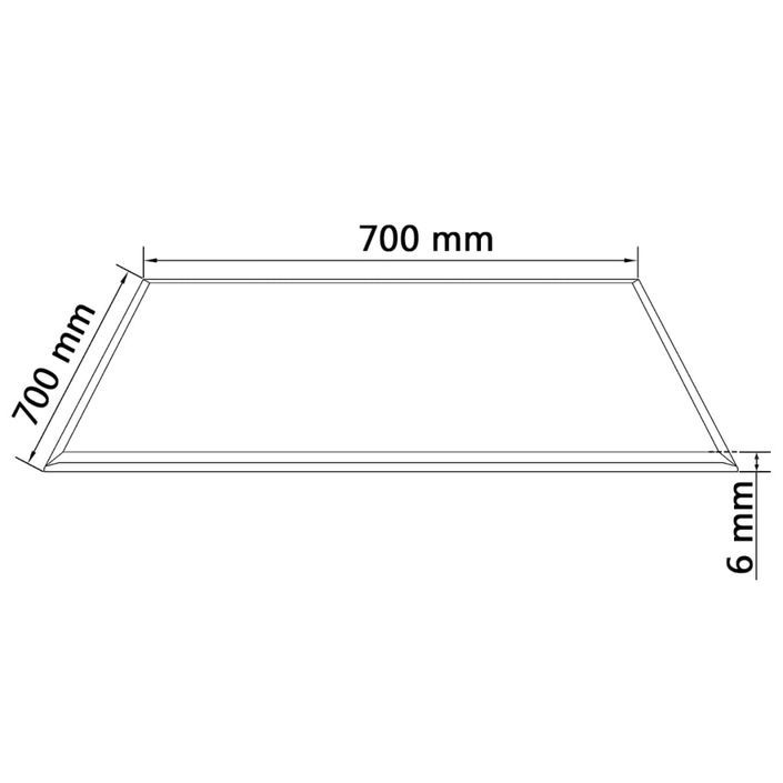 Dessus de table carré Verre trempé 700 x 700 mm - Photo n°4