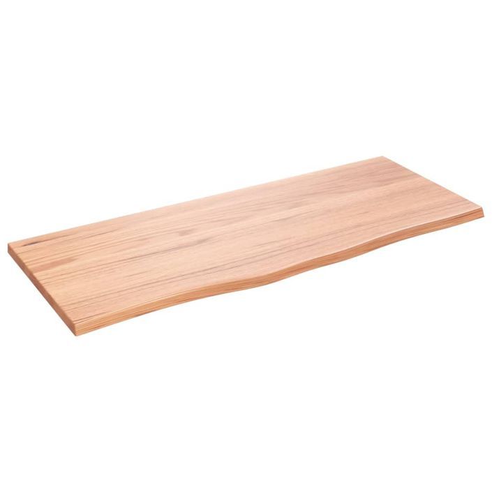 Dessus de table marron clair 100x40x2 cm bois chêne traité - Photo n°1