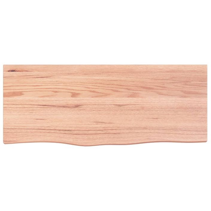 Dessus de table marron clair 100x40x2 cm bois chêne traité - Photo n°3