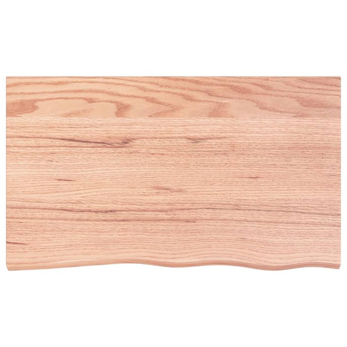 Dessus de table marron clair 100x60x2 cm bois chêne traité - Photo n°3