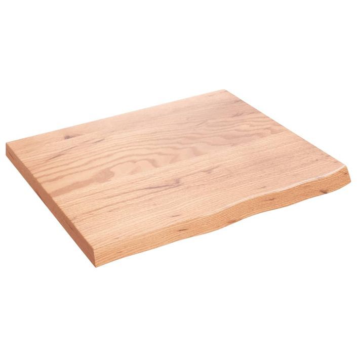 Dessus de table marron clair 60x50x4 cm bois chêne traité - Photo n°1