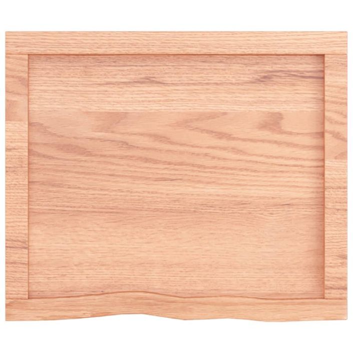 Dessus de table marron clair 60x50x4 cm bois chêne traité - Photo n°4