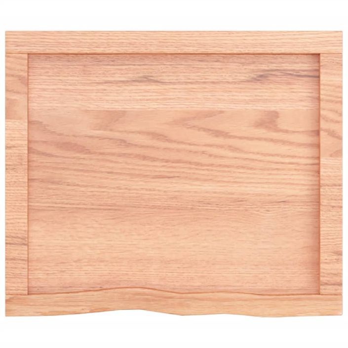 Dessus de table marron clair 60x50x6 cm bois chêne traité - Photo n°4