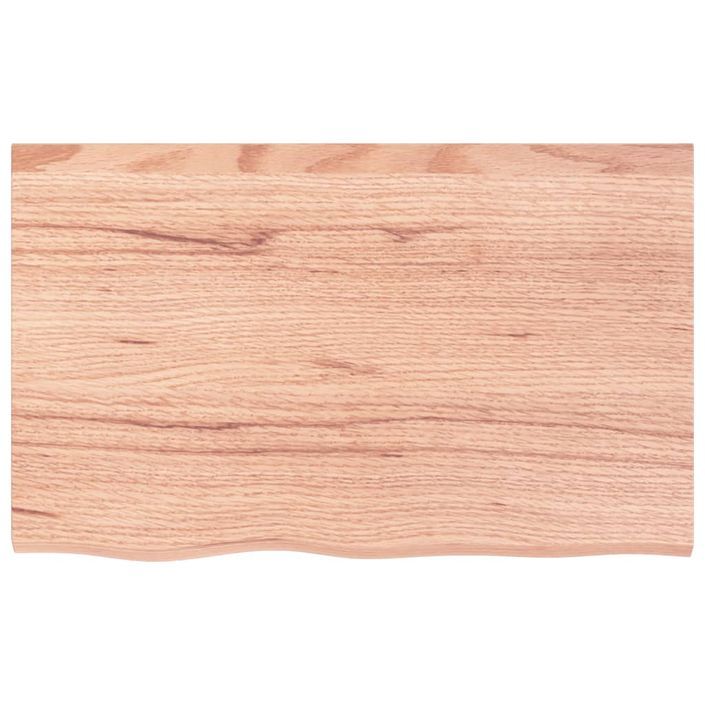 Dessus de table marron clair 80x50x2 cm bois chêne traité - Photo n°3