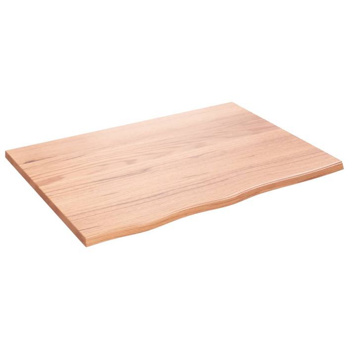 Dessus de table marron clair 80x60x2 cm bois chêne traité - Photo n°1