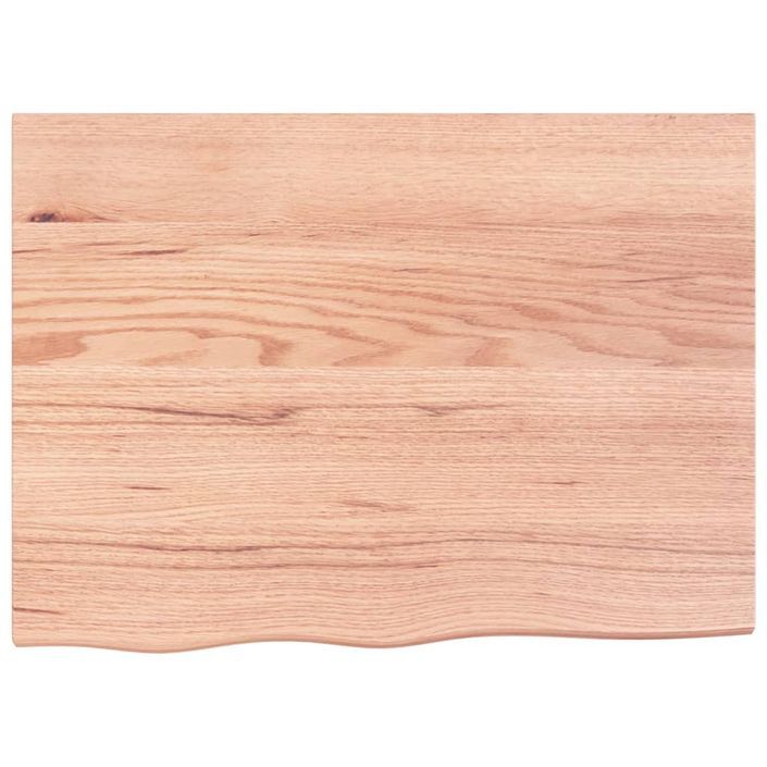 Dessus de table marron clair 80x60x2 cm bois chêne traité - Photo n°3