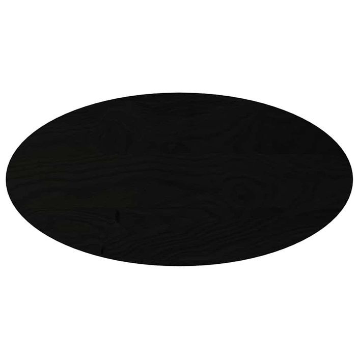 Dessus de table marron foncé 100x50x4cm bois chêne massif ovale - Photo n°2