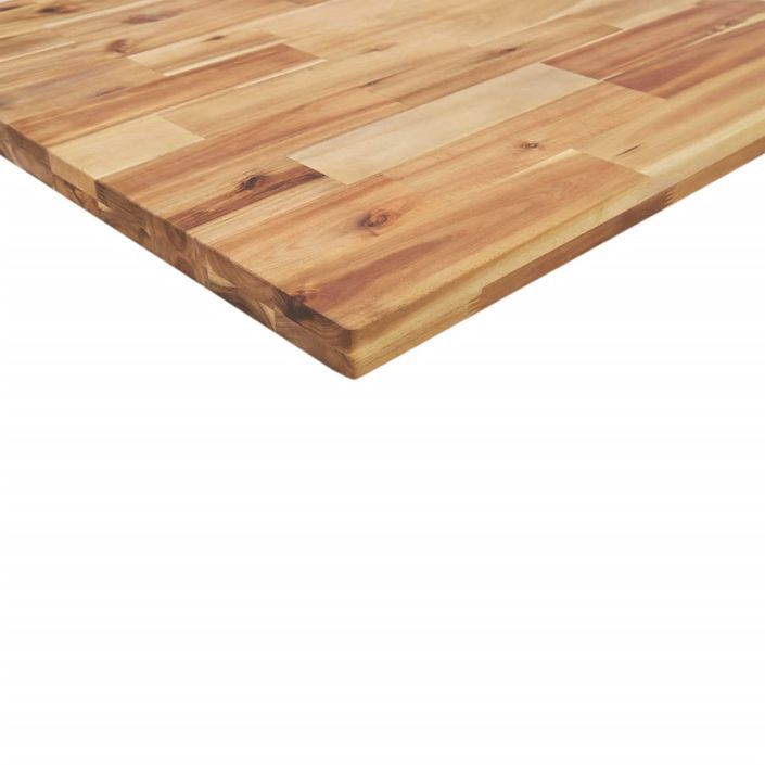 Dessus de table rectangulaire 100x70x4 cm bois massif d'acacia - Photo n°8