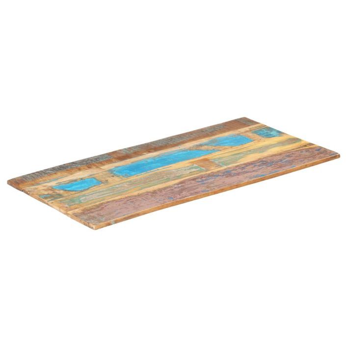 Dessus de table rectangulaire 60x100 cm 15-16 mm Bois récupéré - Photo n°2