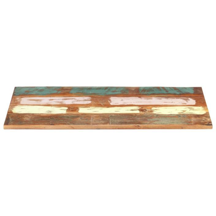 Dessus de table rectangulaire 60x140 cm 25-27 mm Bois récupéré - Photo n°2