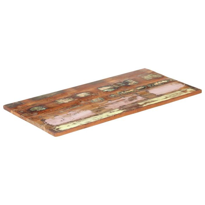 Dessus de table rectangulaire 60x140 cm 25-27 mm Bois récupéré - Photo n°8