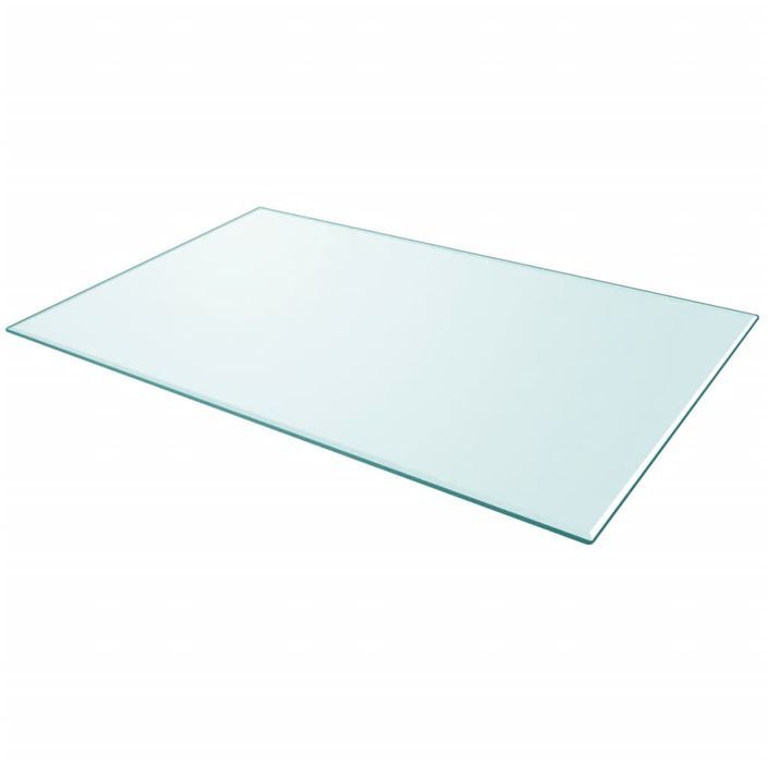 Dessus de table rectangulaire en verre trempé 1000 x 620 mm - Photo n°2