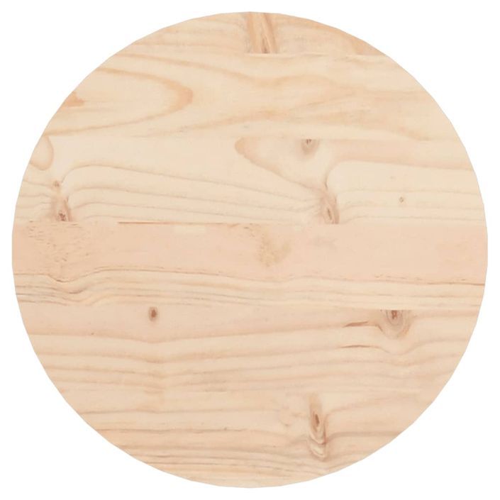 Dessus de table rond Ø30x3 cm bois de pin massif - Photo n°1