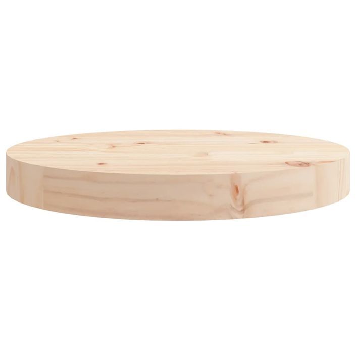 Dessus de table rond Ø30x3 cm bois de pin massif - Photo n°4