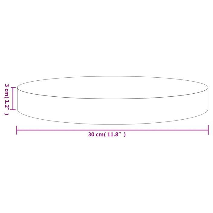 Dessus de table rond Ø30x3 cm bois de pin massif - Photo n°7