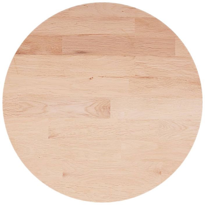 Dessus de table rond Ø40x1,5 cm Bois de chêne massif non traité - Photo n°2