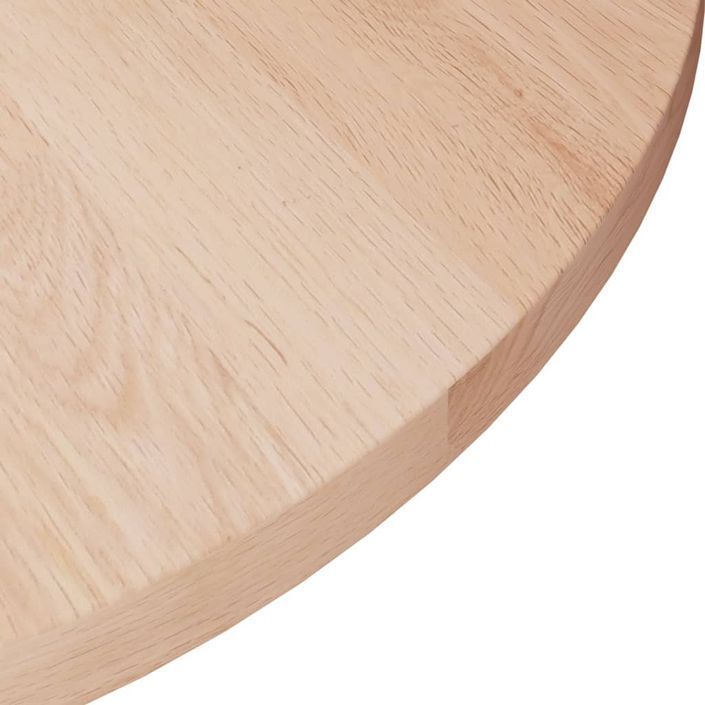 Dessus de table rond Ø40x1,5 cm Bois de chêne massif non traité - Photo n°3