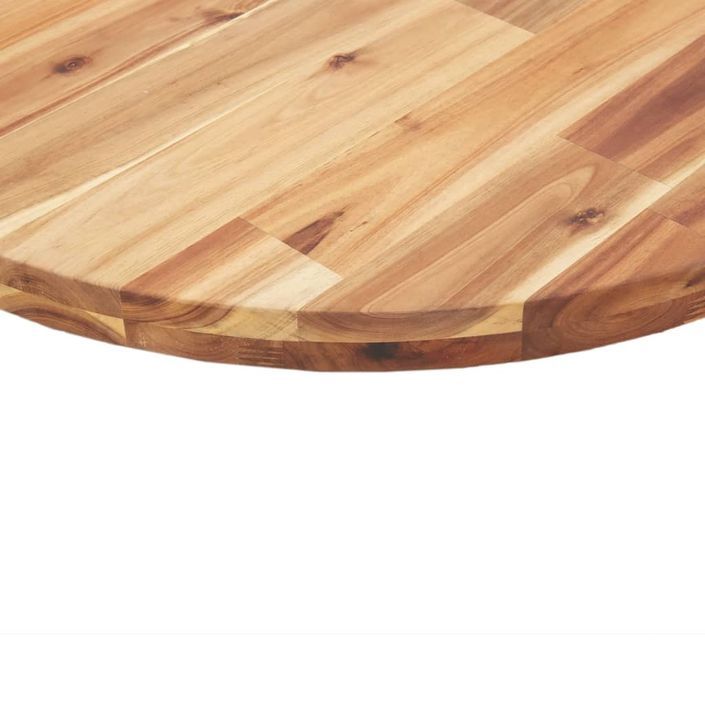 Dessus de table rond Ø40x2 cm bois massif d'acacia - Photo n°8