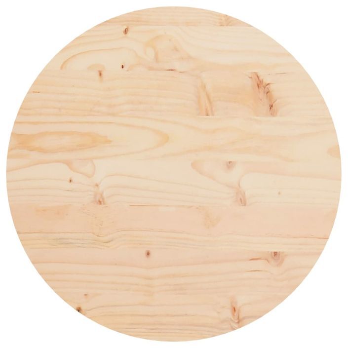 Dessus de table rond Ø40x3 cm bois de pin massif - Photo n°1