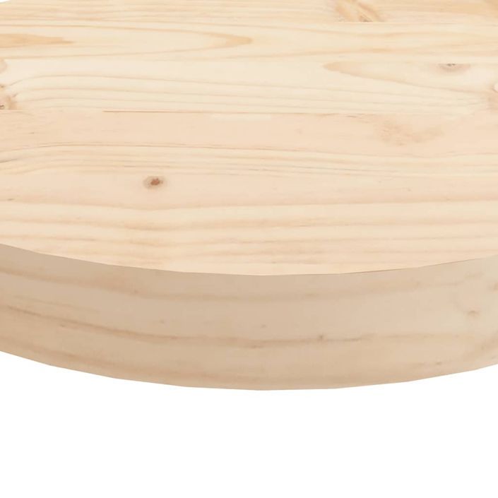 Dessus de table rond Ø40x3 cm bois de pin massif - Photo n°5