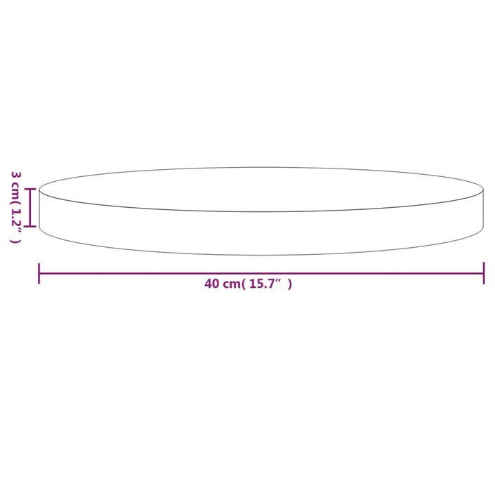 Dessus de table rond Ø40x3 cm bois de pin massif - Photo n°7