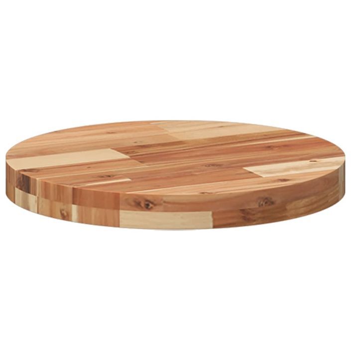 Dessus de table rond Ø40x4 cm bois massif d'acacia - Photo n°5