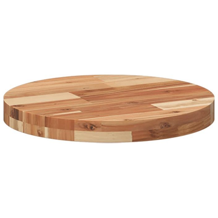 Dessus de table rond Ø40x4 cm bois massif d'acacia - Photo n°7