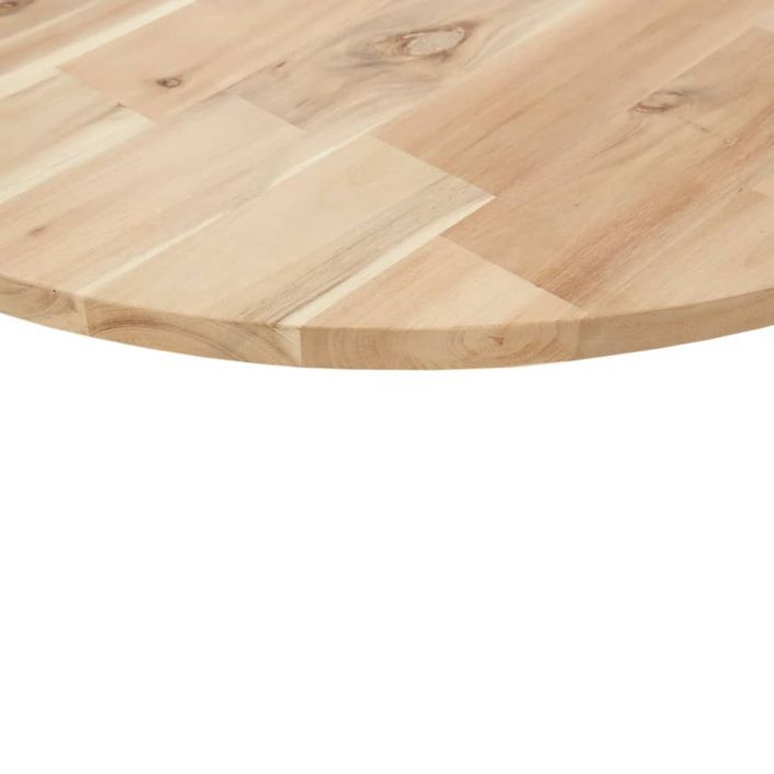 Dessus de table rond Ø50x2 cm bois massif d'acacia - Photo n°8