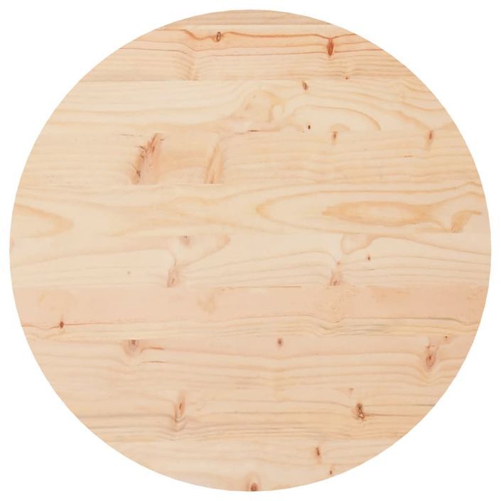 Dessus de table rond Ø50x3 cm bois de pin massif - Photo n°1