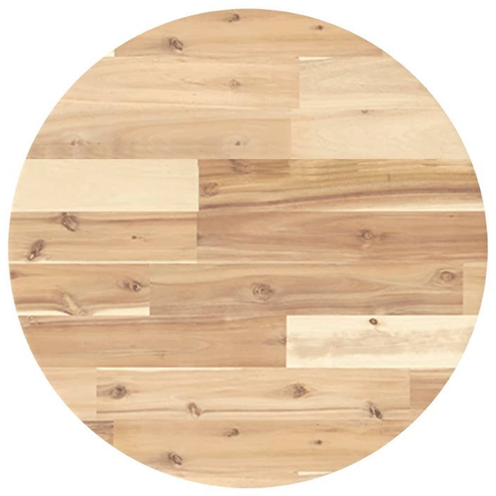 Dessus de table rond Ø50x4 cm bois massif d'acacia - Photo n°2