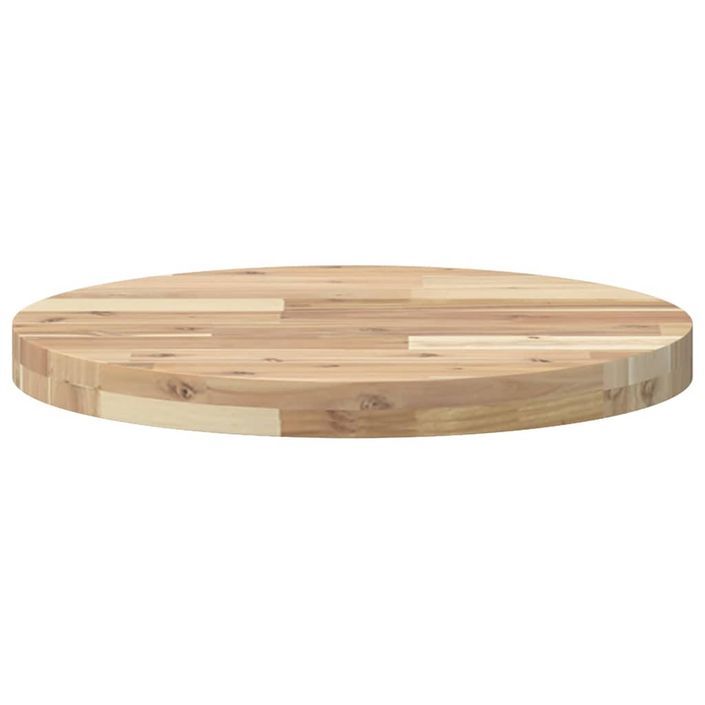 Dessus de table rond Ø50x4 cm bois massif d'acacia - Photo n°4