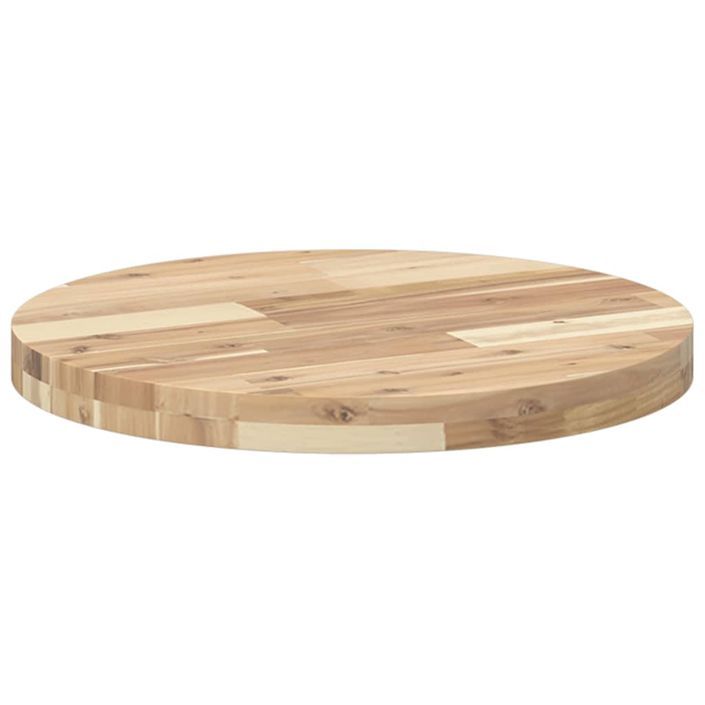 Dessus de table rond Ø50x4 cm bois massif d'acacia - Photo n°5