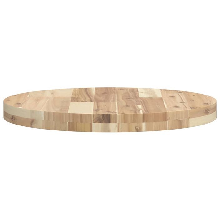 Dessus de table rond Ø50x4 cm bois massif d'acacia - Photo n°6