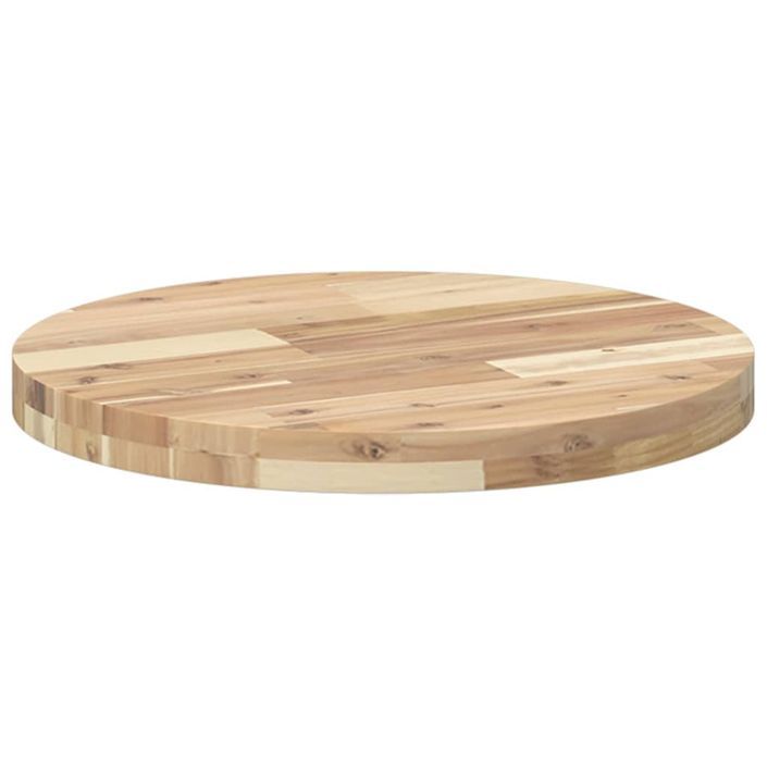 Dessus de table rond Ø50x4 cm bois massif d'acacia - Photo n°7