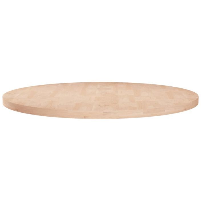 Dessus de table rond Ø60x2,5 cm Bois de chêne massif non traité - Photo n°1