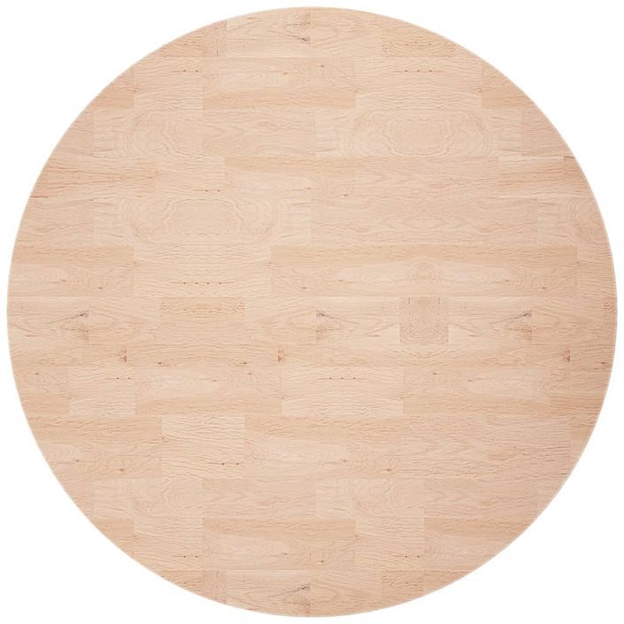 Dessus de table rond Ø60x2,5 cm Bois de chêne massif non traité - Photo n°2