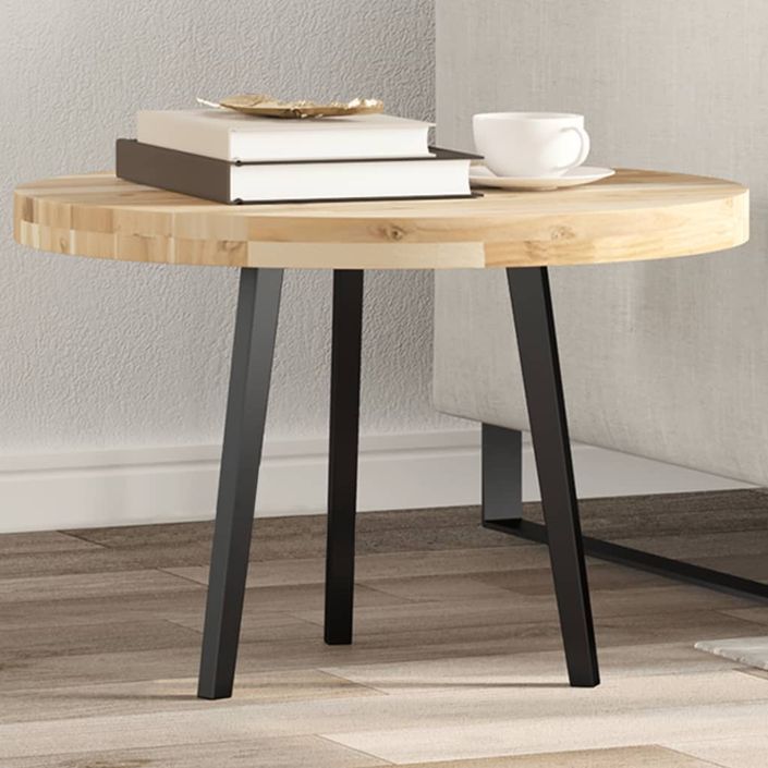 Dessus de table rond Ø60x4 cm bois massif d'acacia - Photo n°1