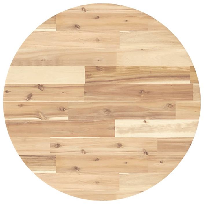 Dessus de table rond Ø60x4 cm bois massif d'acacia - Photo n°2