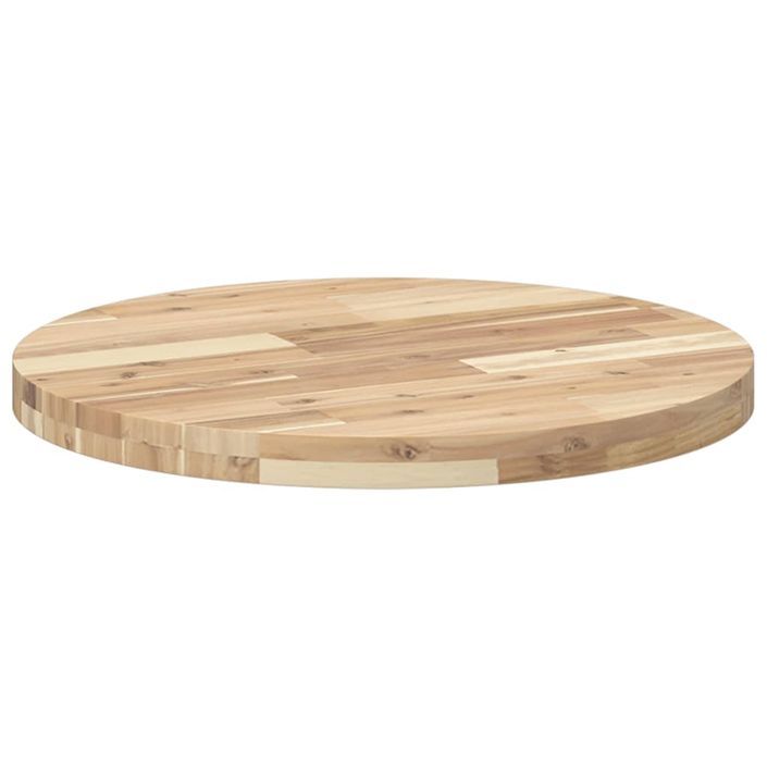 Dessus de table rond Ø60x4 cm bois massif d'acacia - Photo n°7