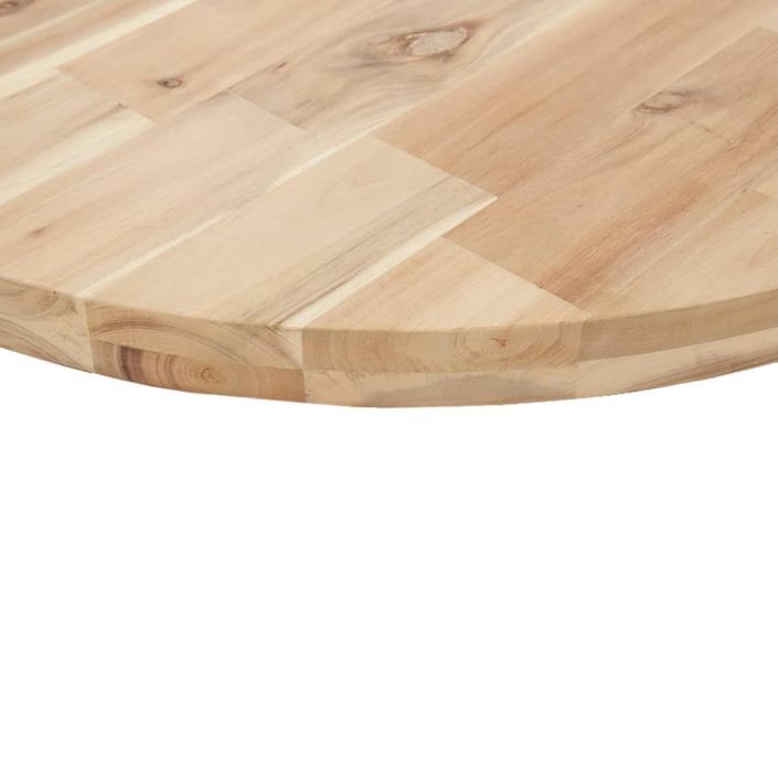 Dessus de table rond Ø60x4 cm bois massif d'acacia - Photo n°8