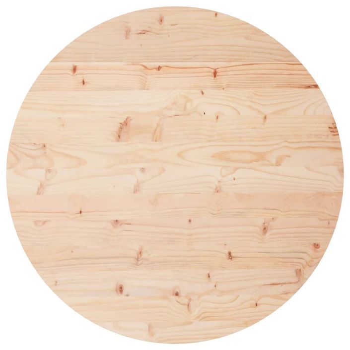 Dessus de table rond Ø70x3 cm bois de pin massif - Photo n°1