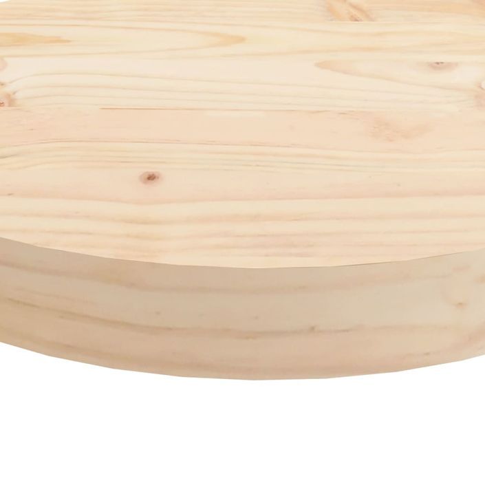 Dessus de table rond Ø70x3 cm bois de pin massif - Photo n°5