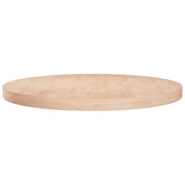 Dessus de table rond Ø70x4 cm Bois de chêne massif non traité - Photo n°1