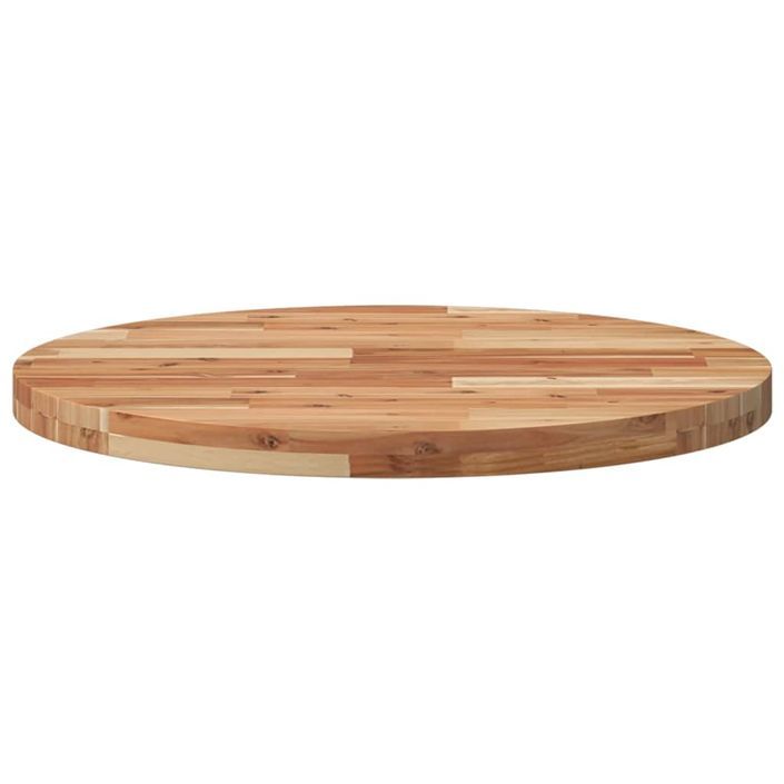 Dessus de table rond Ø70x4 cm bois massif d'acacia - Photo n°4