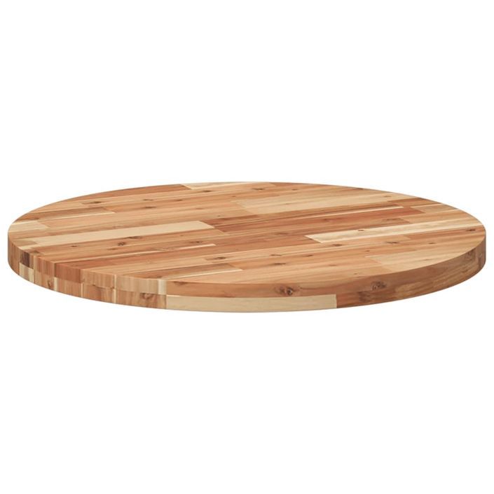 Dessus de table rond Ø70x4 cm bois massif d'acacia - Photo n°5