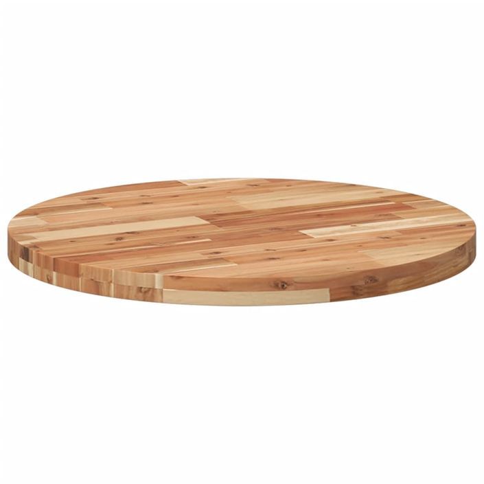 Dessus de table rond Ø70x4 cm bois massif d'acacia - Photo n°7