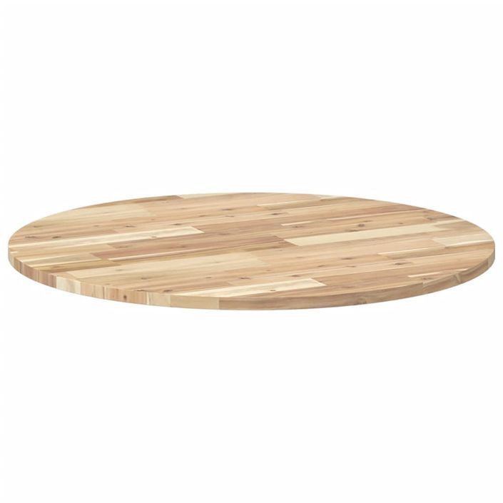 Dessus de table rond Ø80x2 cm bois massif d'acacia - Photo n°7