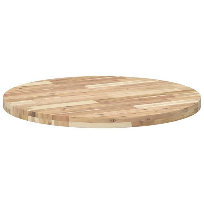 Dessus de table rond Ø80x4 cm bois massif d'acacia - Photo n°7