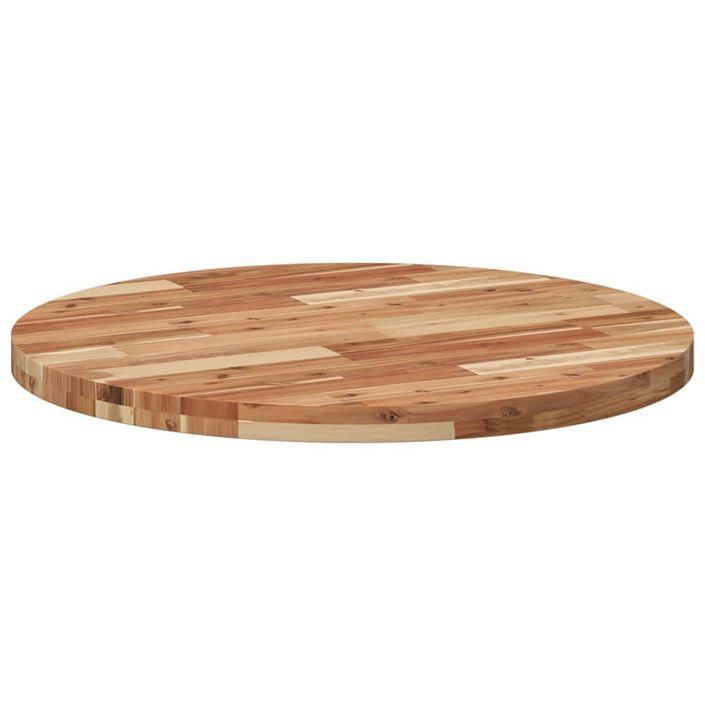 Dessus de table rond Ø80x4 cm bois massif d'acacia - Photo n°5